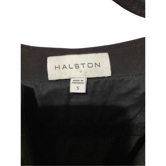 Halston women’s black front tie, cap sleeve dress size small  - Picture 5 of 5